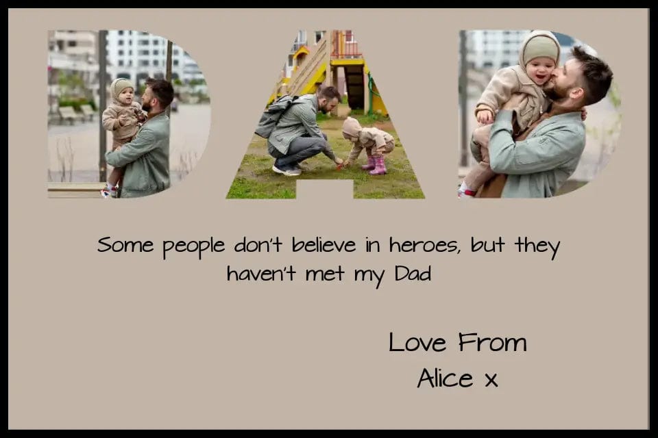 Dad Photo Upload Framed Print